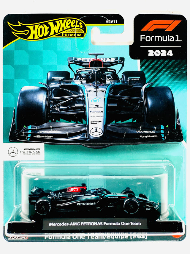 Hot Wheels 2025 Formula 1 Race Team George Russell F1 Mercedes-AMG Petronas Formula One Team #63