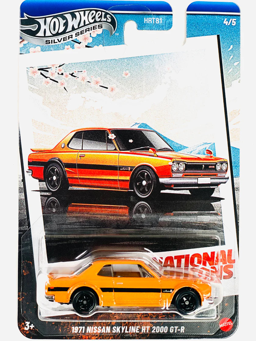 Hot Wheels 2025 Silver Series National Icons 1971 Nissan Skyline HT 2000 GTR